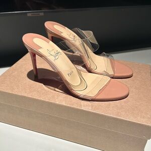 BRAND NEW NEVER WORN Christian Louboutin PVC sandals size 7!